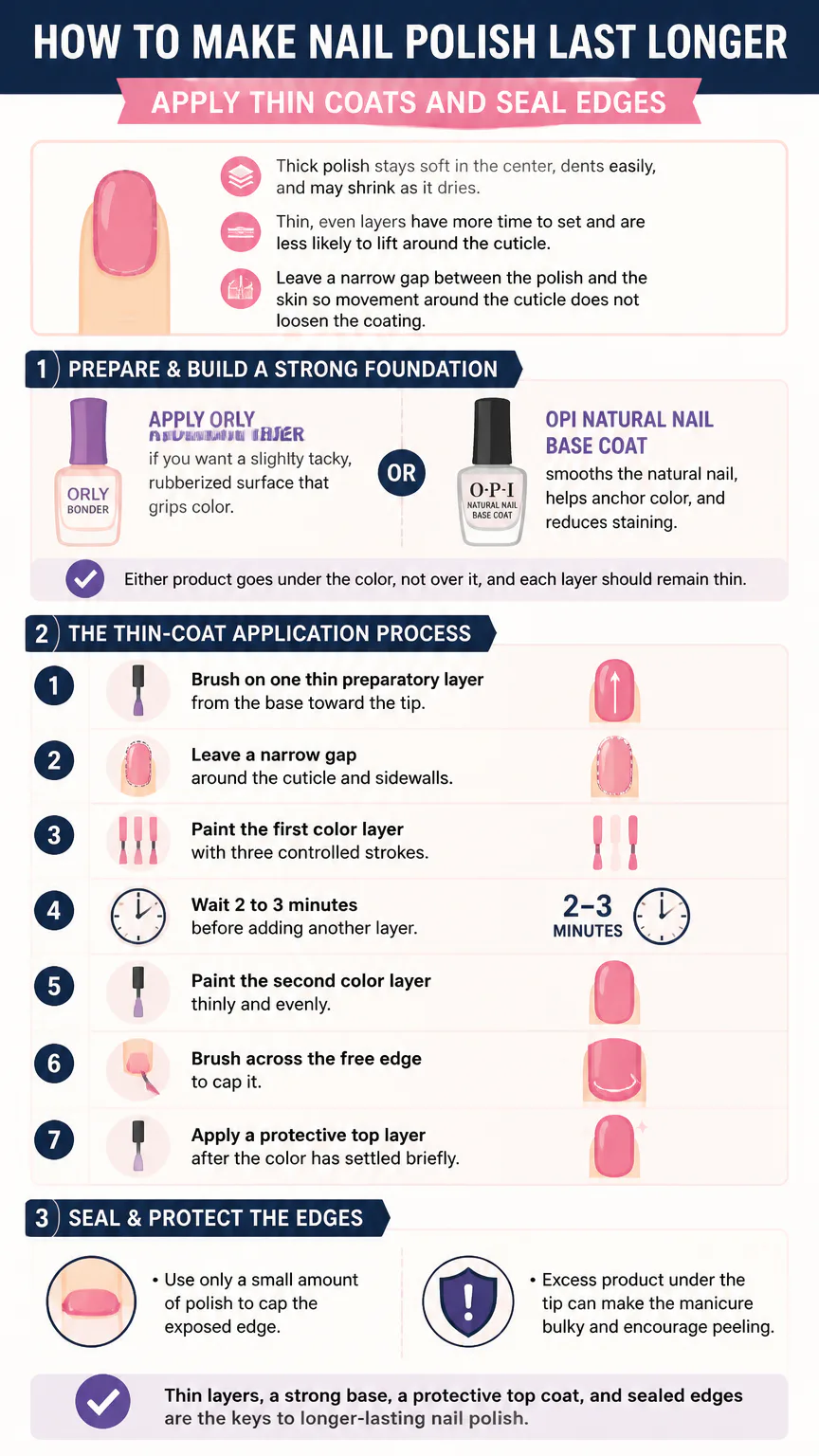 Infographic on making nail polish last longer