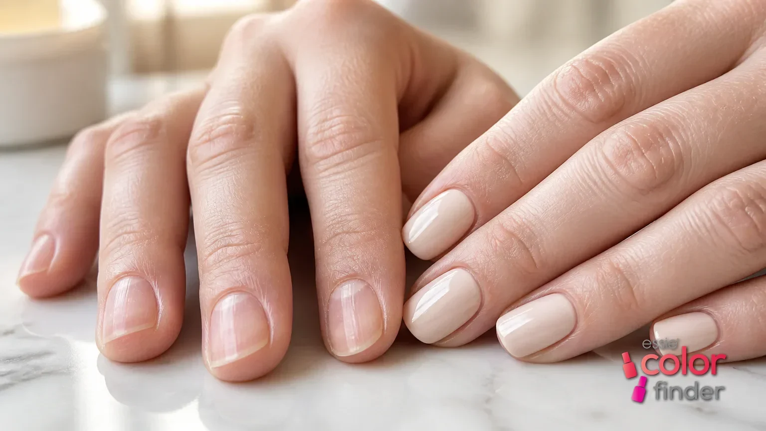 Nails with glossy finish