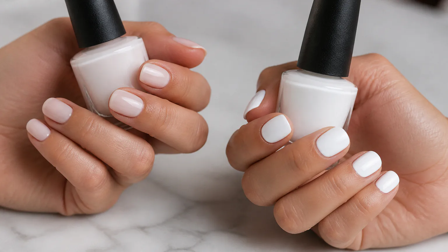 OPI Funny Bunny and Alpine Snow bottles
