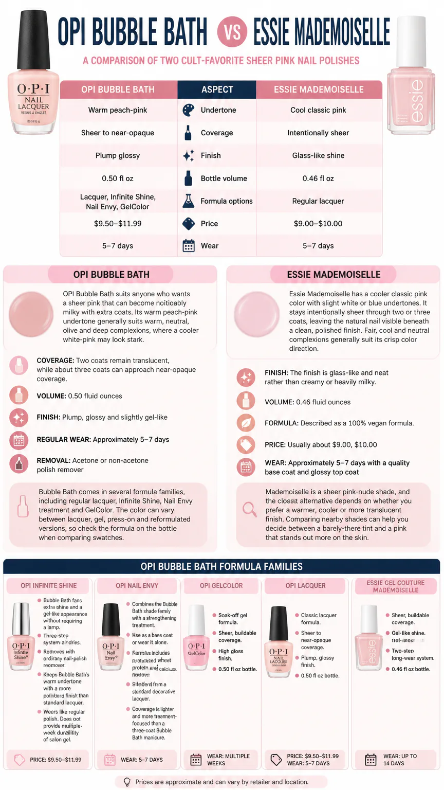 Nail polish comparison infographic