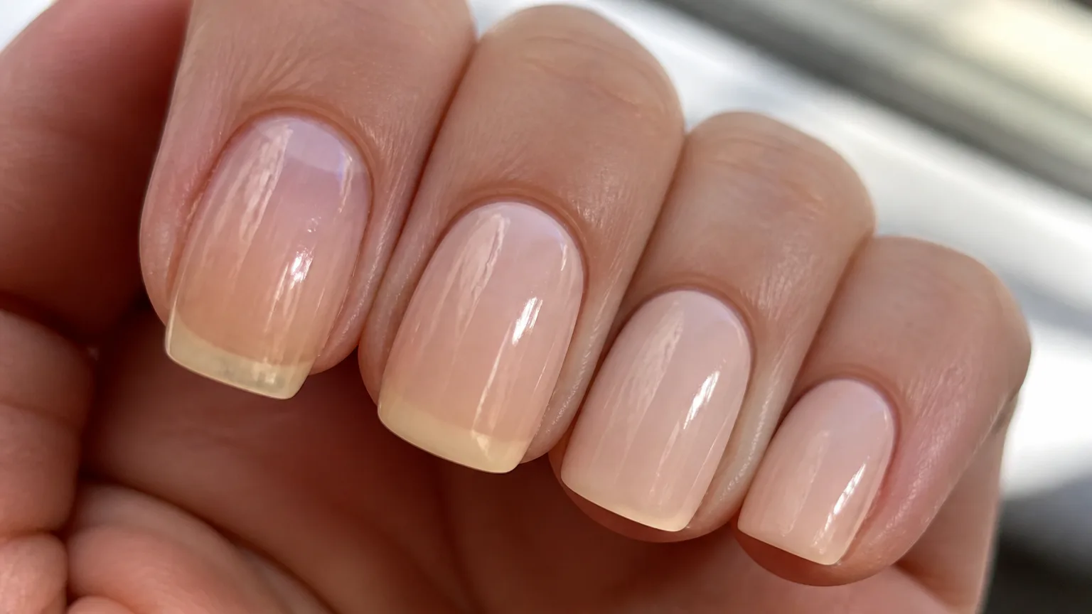 OPI Put It in Neutral glossy nails