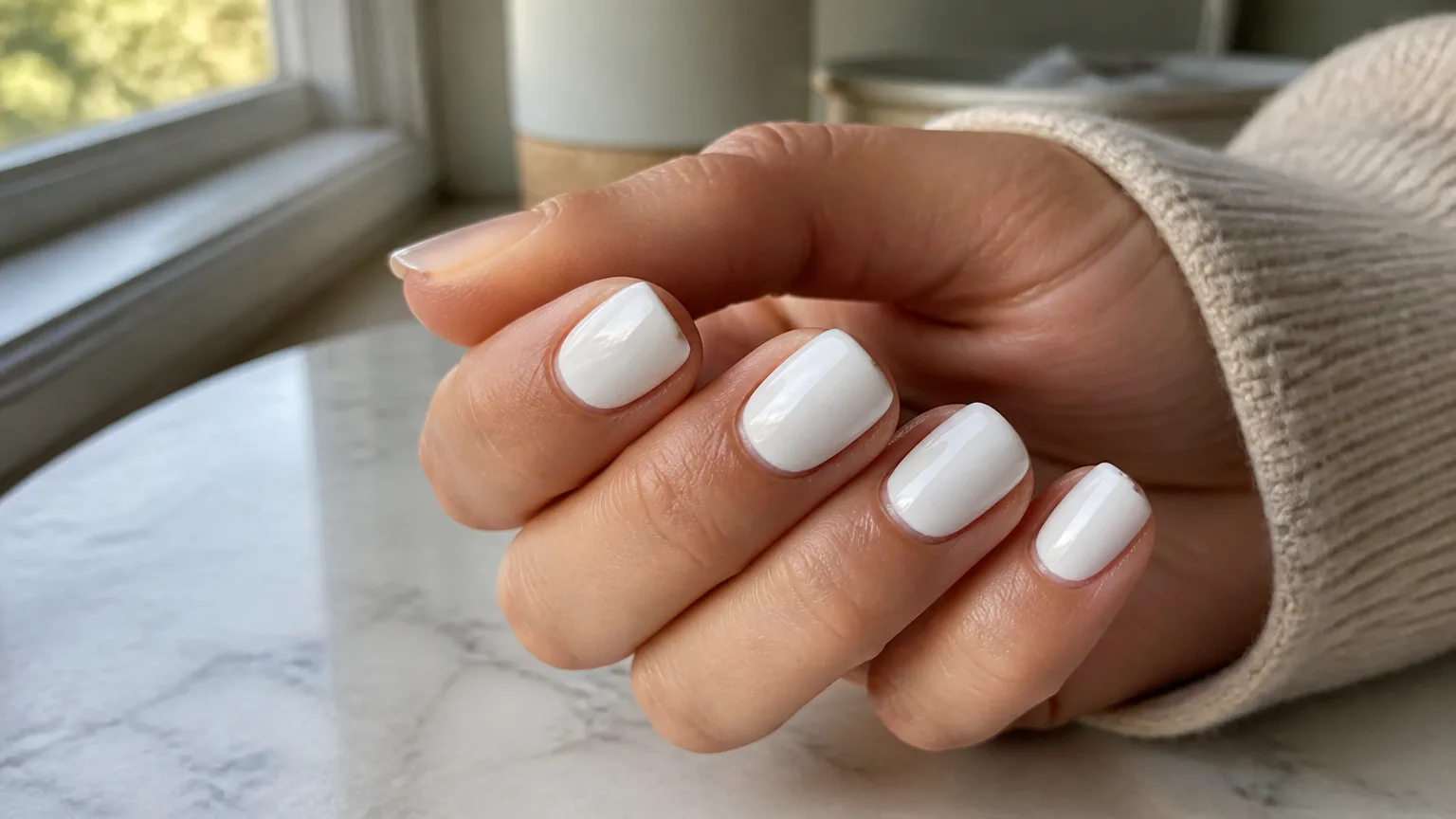OPI Alpine Snow glossy finish wear removal