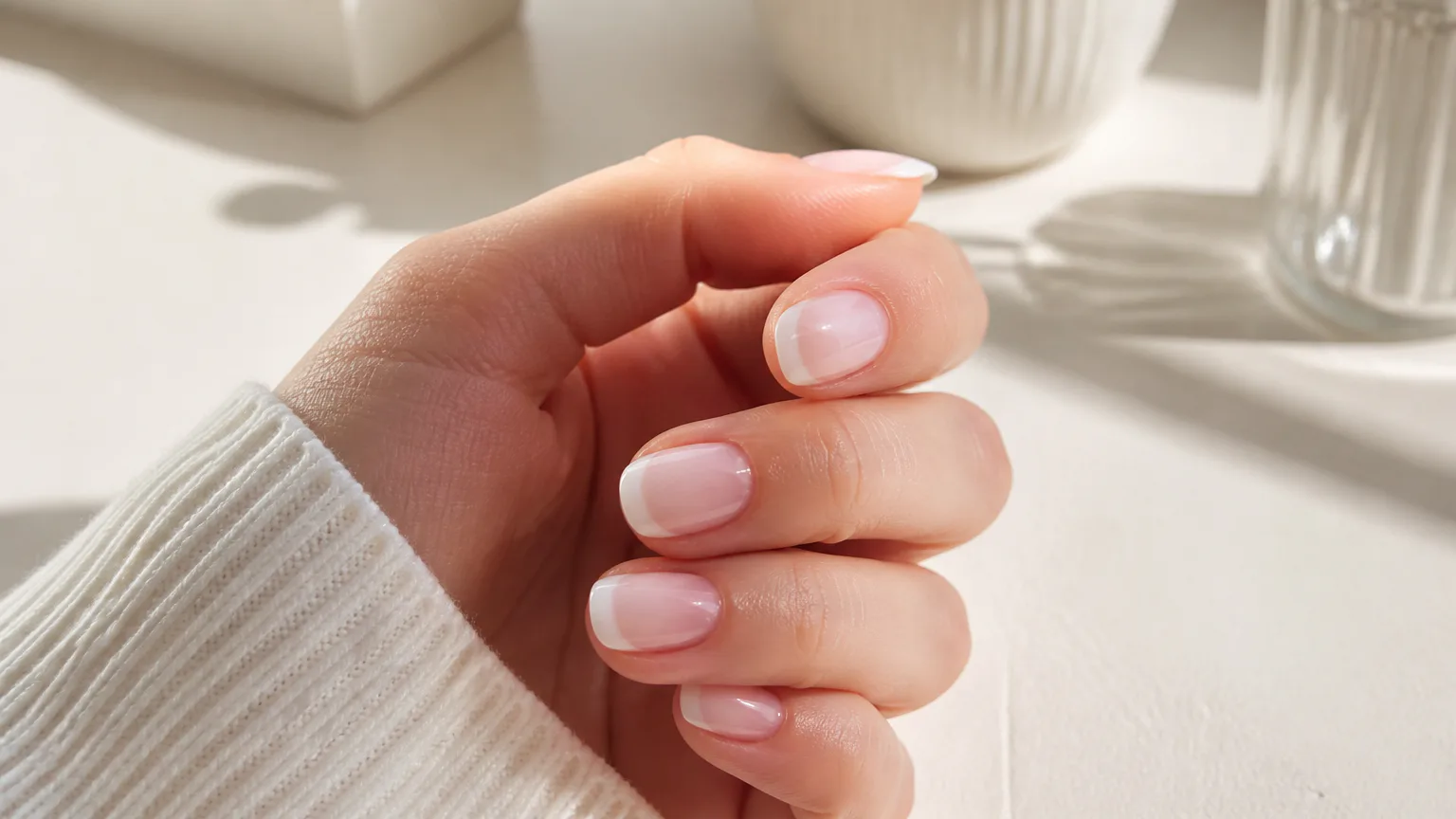 OPI Alpine Snow swatches OPI Funny Bunny sheer pink nails