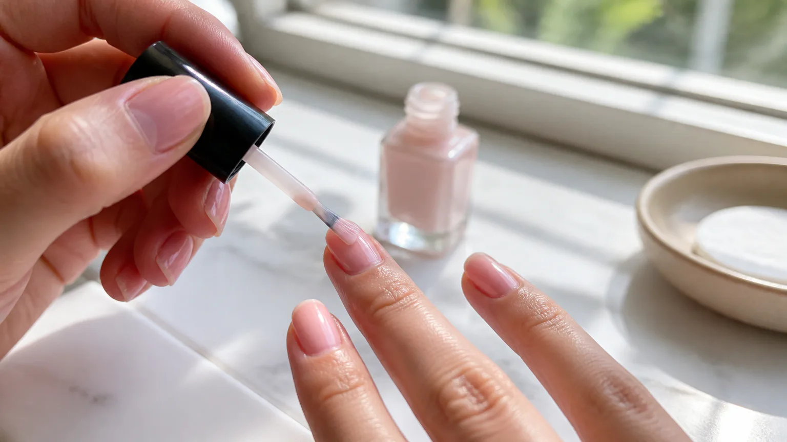 Essie Ballet Slippers brush application