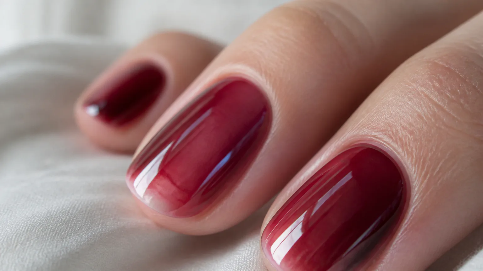Cirque Colors Wine Jelly glossy nails