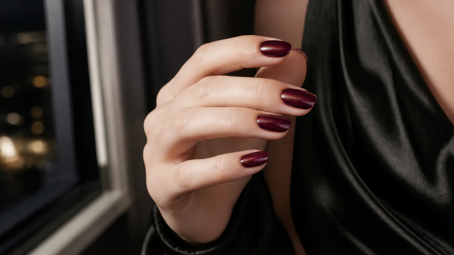 SSONE Crimson Smoke smoked oxblood burgundy nail polish