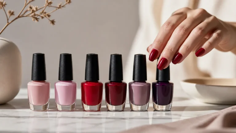 OPI nail polish bottles in assorted shades