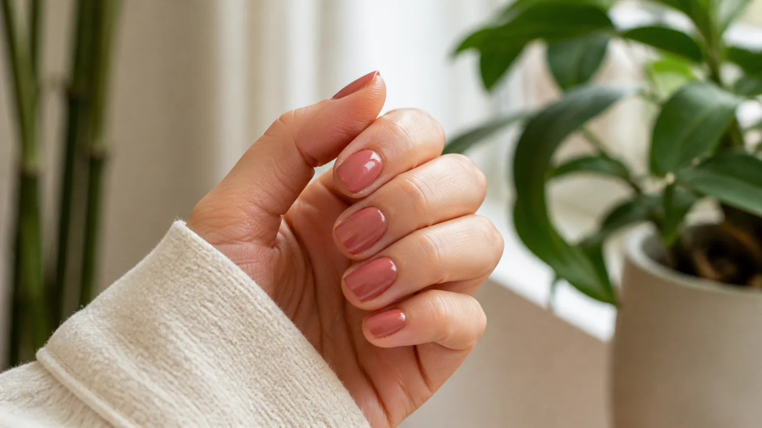Sally Hansen nail polish Good.Kind.Pure pink manicure