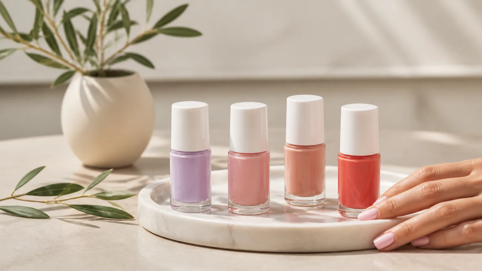 Olive and June nail polish bottles