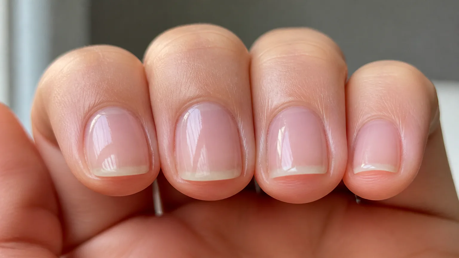 Olive & June polish on short nails