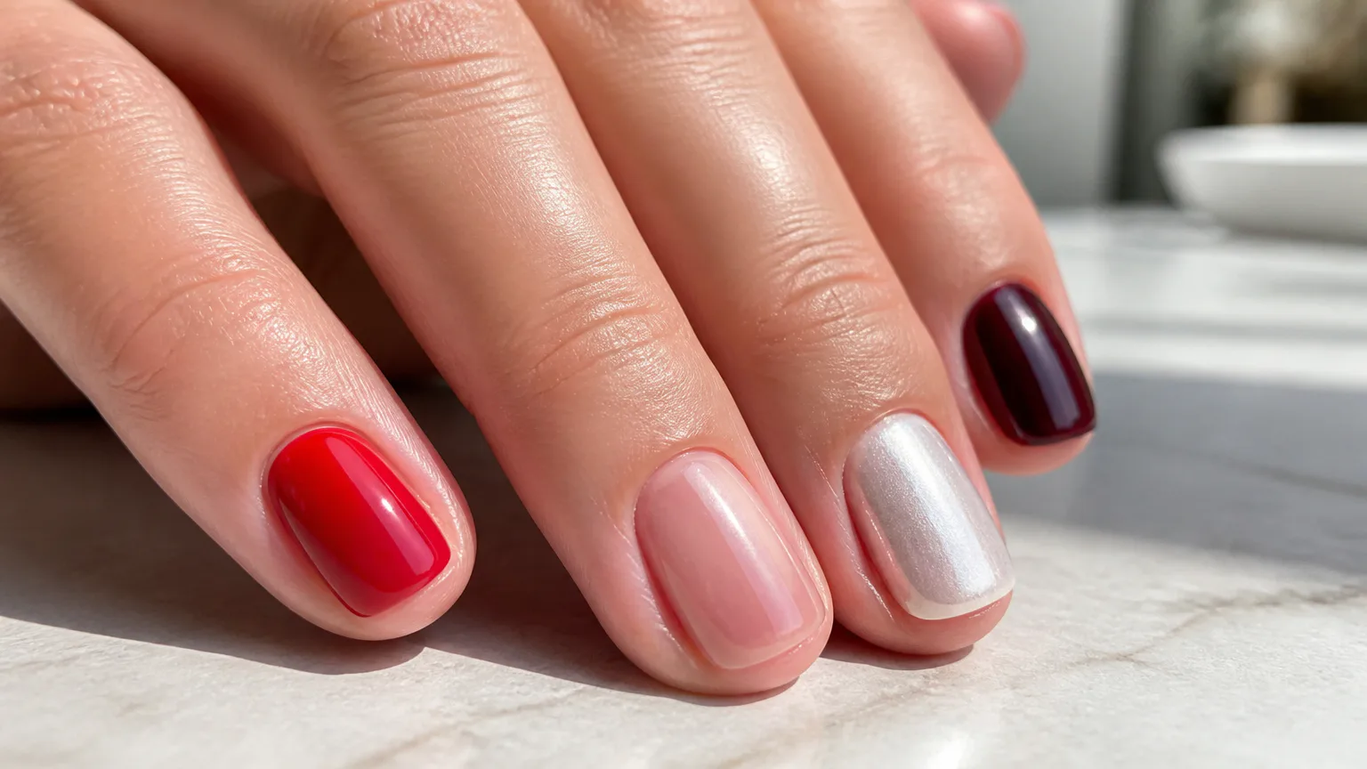 Super Lustrous Nail Enamel in assorted finishes