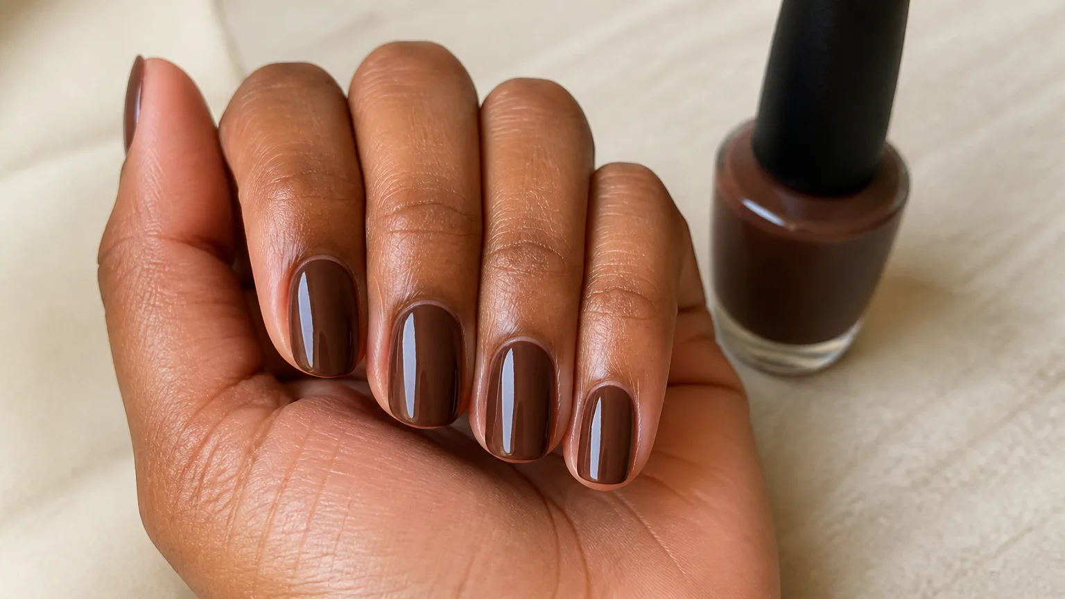 OPI Chocolate Moose glossy finish