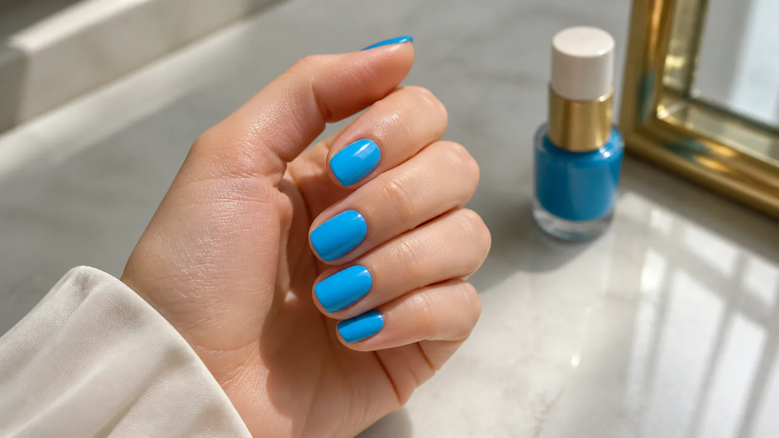 Best Blue Nail Polish Hermès Bleu Cyanée blue nail polish