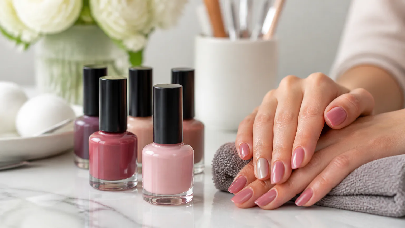 Orly nail polish in pink