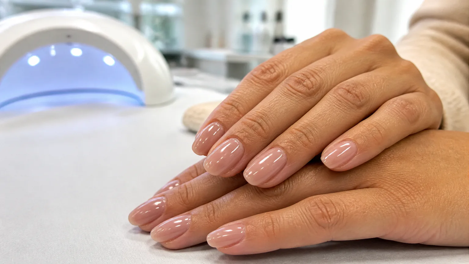 OPI Bare My Soul OPI GelColor Intelli-Gel glossy nails