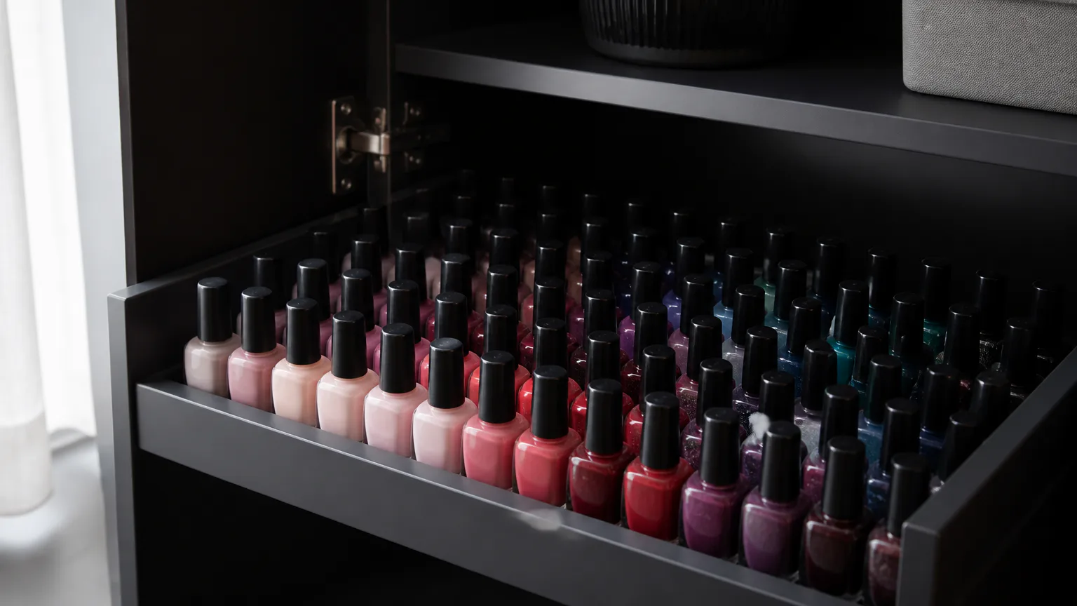 Does Nail Polish Expire Nail polish bottles in drawer
