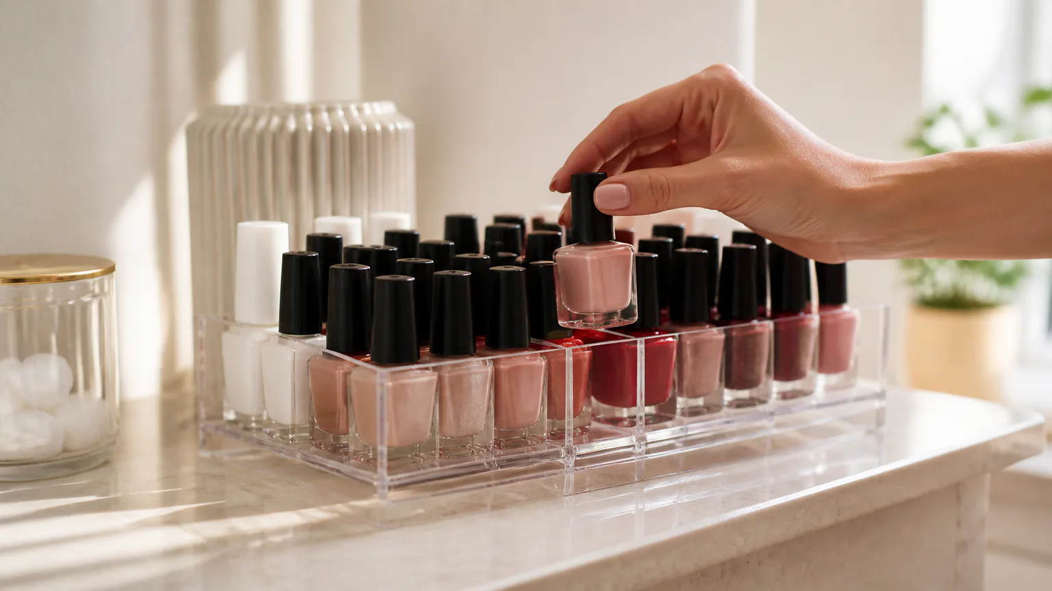 How to Store Nail Polish bottles in an organizer