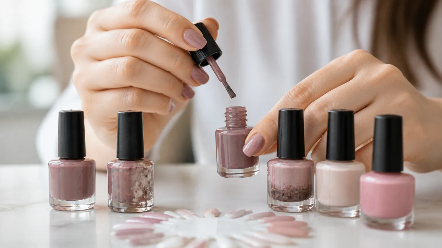 Can Nail Polish Go Bad Woman applying pink nail polish