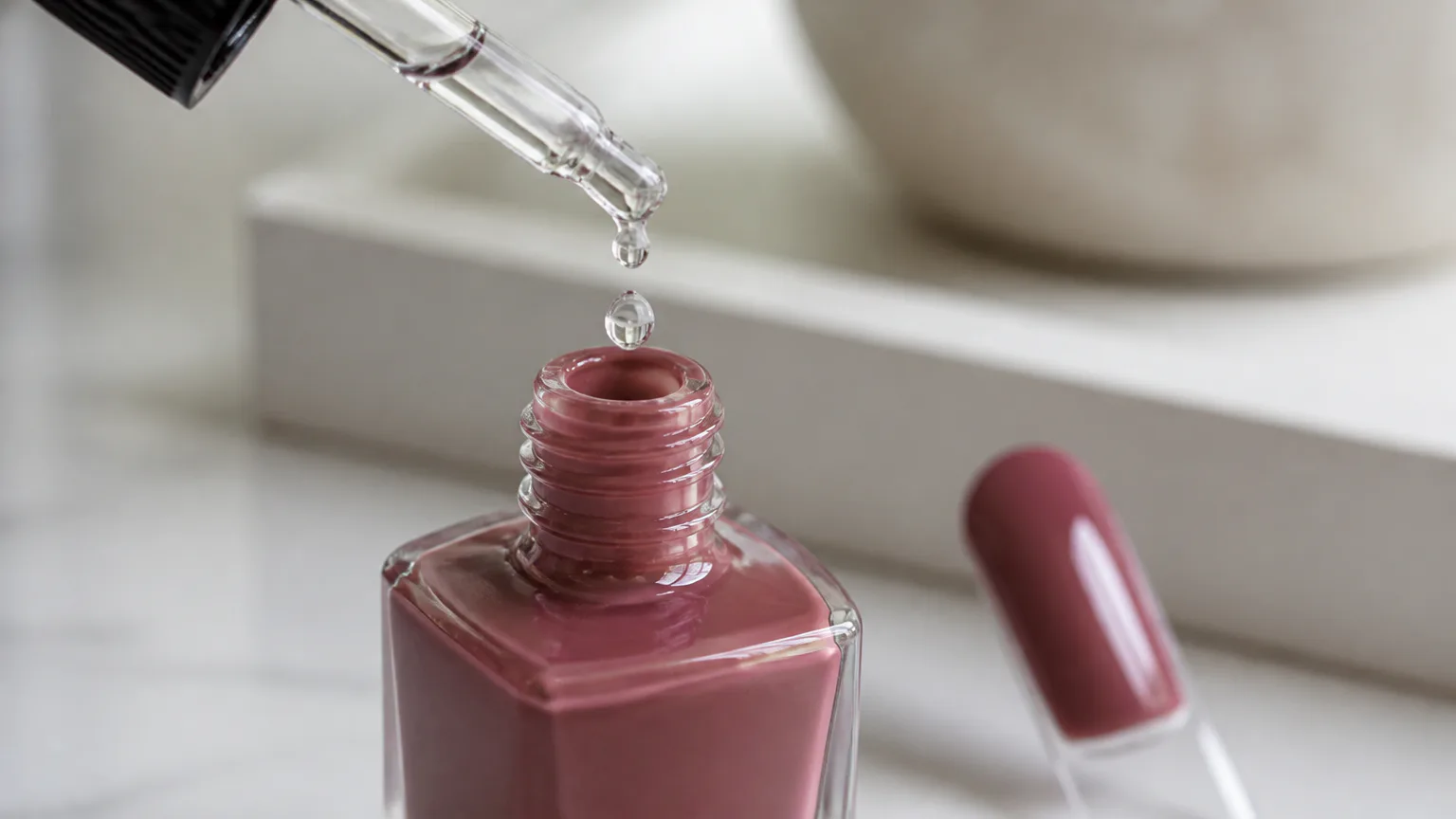 How to Revive Old Nail Polish thinner dropper