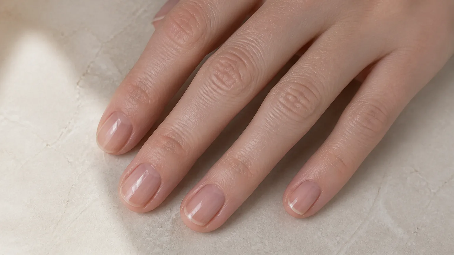 Bare My Soul sheer pink nails