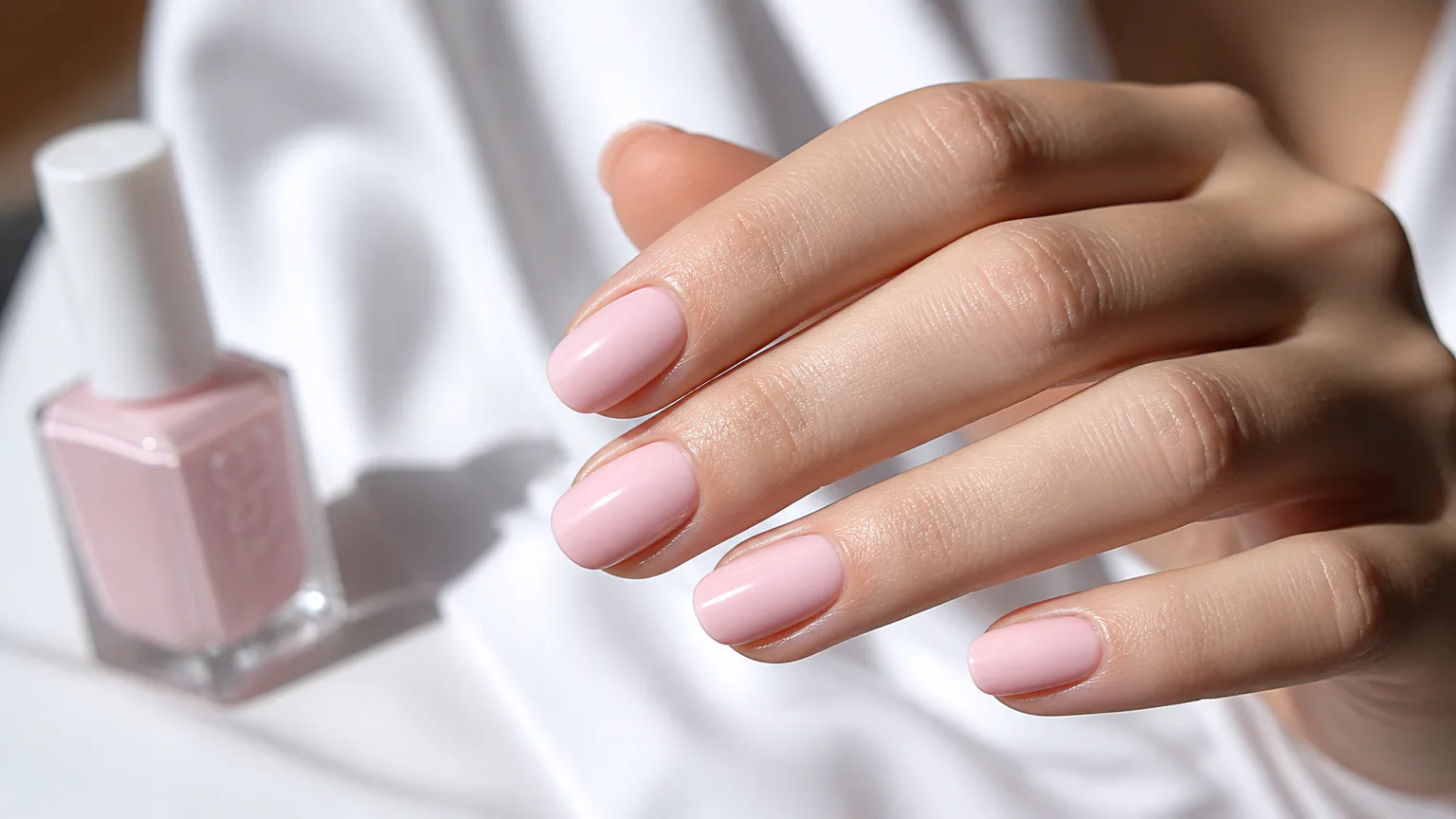 Essie Mademoiselle pink manicure
