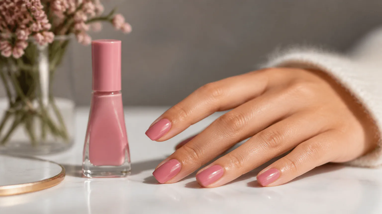 Sally Hansen Insta-Dri pink polish