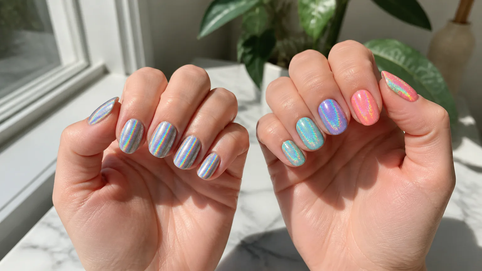 Holo Taco and ILNP rainbow nails