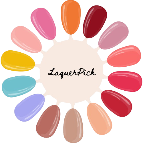 LacquerPick logo circular nail polish swatch ring