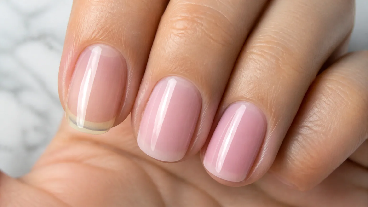 color coverage OPI It's a Girl Close-up of glossy pink...