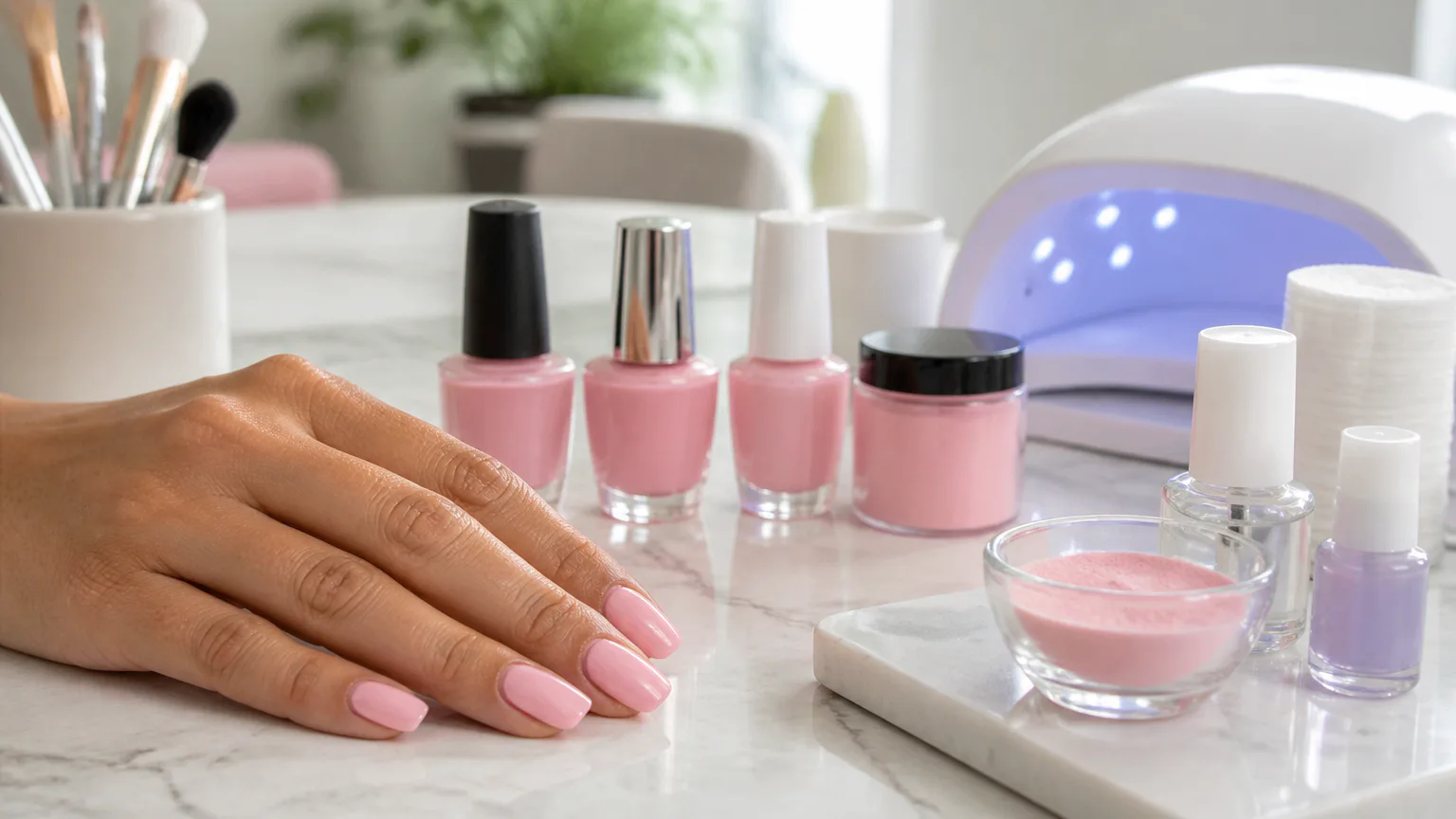 which formula OPI It's a Girl Pink manicure with polish...
