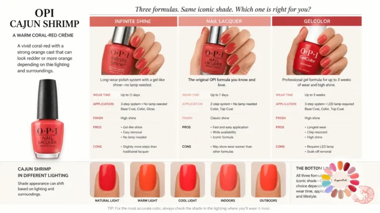 OPI Cajun Shrimp: Color, Formulas, Wear & Application