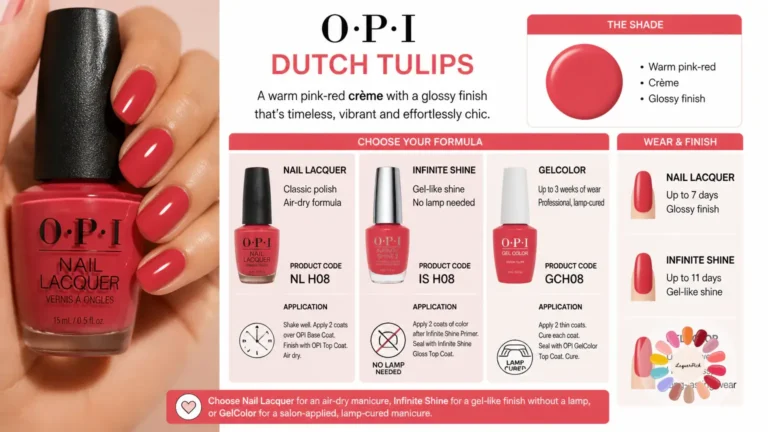OPI Dutch Tulips: Shade, Finish, Formula Codes & Wear